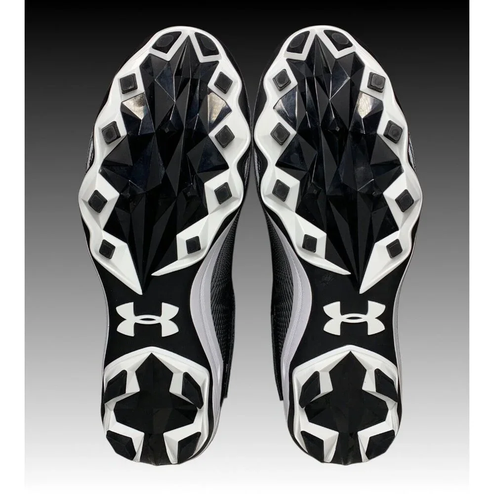 Under Armour Men's Highlight Hammer MC Football Cleat Black/White Size 12 - Picture 7 of 9